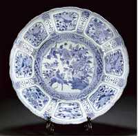 Wanli A blue and white Kraak porcelain charger